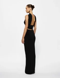 Kayson Stretch Crepe Maxi Skirt