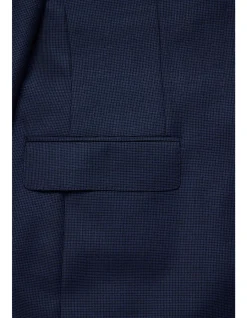 KENNEDY SUIT - MID BLUE MICRODESIGN, IN PURE WOOL SUPER 110'
