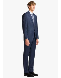 KENNEDY SUIT - MID BLUE MICRODESIGN, IN PURE WOOL SUPER 110'