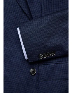 KENNEDY SUIT - MID BLUE MICRODESIGN, IN PURE WOOL SUPER 110'