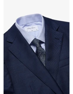 KENNEDY SUIT - MID BLUE MICRODESIGN, IN PURE WOOL SUPER 110'