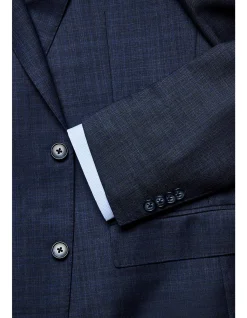 KENNEDY SUIT - BLUE TONAL MULTICHECK IN PURE WOOL, SUPER 110
