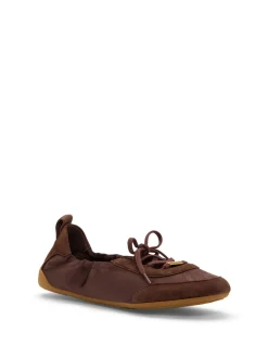 Kick Satin Suede Lace Up Ballet Sneakers