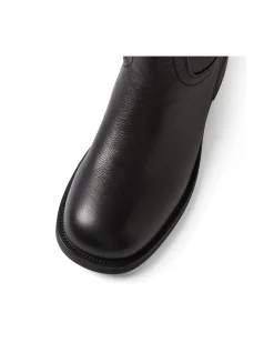 KIERSTYN Mid Heel Leather Knee Boots