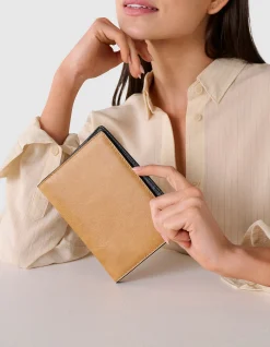 @KINNON BY ROMY PASSPORT HOLDER IN BISCOTTO NAPPA LEATHER
