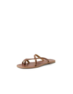 Kisha Strappy Tan Leather Sandals
