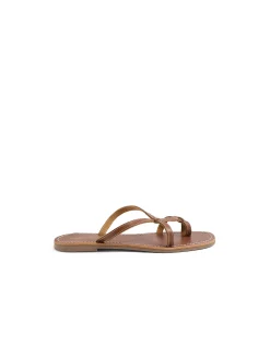 Kisha Strappy Tan Leather Sandals