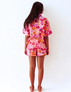 Kiss Me Short Sleeve Shirt & Short Pyjama Set