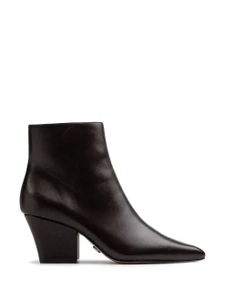Kloe Dark Brown Leather Ankle Boot