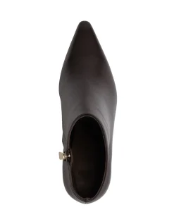 Kloe Dark Brown Leather Ankle Boot
