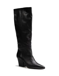 Kolton Black Leather Long Boot