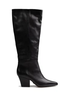 Kolton Black Leather Long Boot