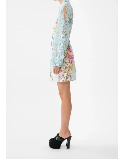 LACE SLEEVE MINI DRESS
