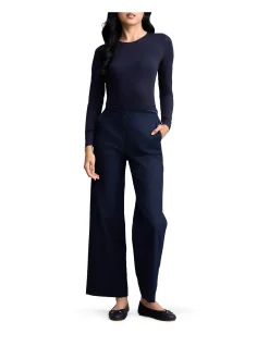 Lake Annecy Wide Leg Pull On Denim Jeans