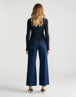 LANA SCALLOP BUTTON TOP
