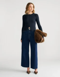 LANA SCALLOP BUTTON TOP