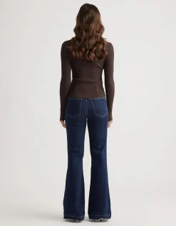 LANA SCALLOP BUTTON TOP