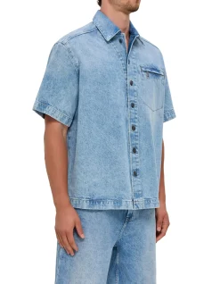 Lapou BO Denim Short Sleeve Shirt