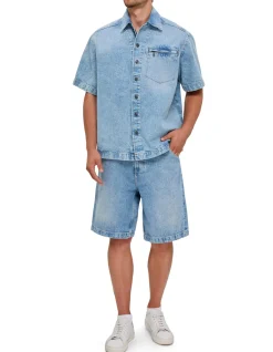 Lapou BO Denim Short Sleeve Shirt