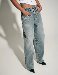 Lara Worthington Pocket Detail Barrel Jeans