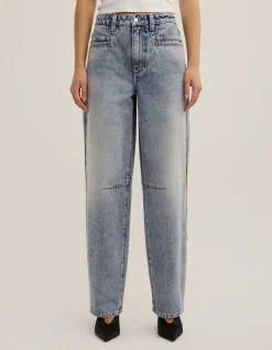 Lara Worthington Pocket Detail Barrel Jeans