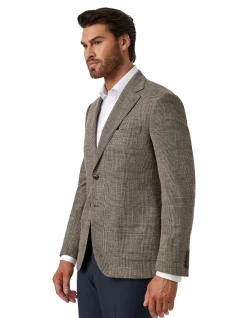 LARGE CHECK NOTCH LAPEL JACKET