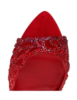 LASERA STRASS MULE 100 VEAU VELOURS/LIN FEVER/MIX DEGRADE