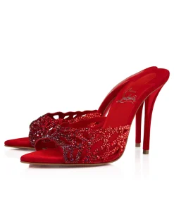 LASERA STRASS MULE 100 VEAU VELOURS/LIN FEVER/MIX DEGRADE