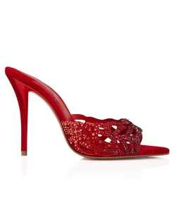 LASERA STRASS MULE 100 VEAU VELOURS/LIN FEVER/MIX DEGRADE