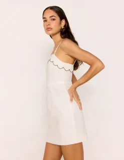 LAUREL SCALLOP EDGE MINI DRESS