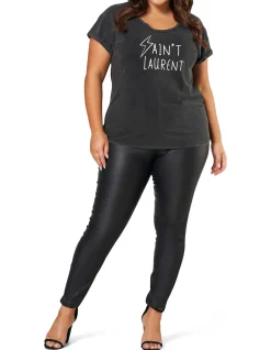 Laurent Logo T-Shirt Washed Black