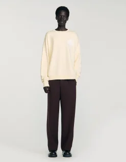 Layered Flower Crewneck Sweatshirt
