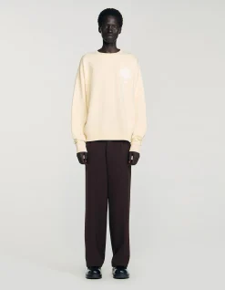 Layered Flower Crewneck Sweatshirt