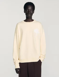 Layered Flower Crewneck Sweatshirt