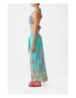 LAYERED MAXI SARONG WITH TIE FRONT