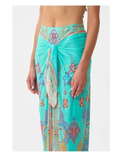 LAYERED MAXI SARONG WITH TIE FRONT