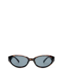 LE BIJOU + TORT OVAL SMOKE MONO SUNGLASSES