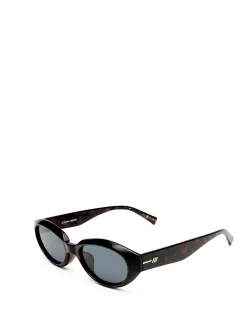 LE BIJOU + TORT OVAL SMOKE MONO SUNGLASSES
