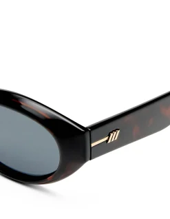 LE BIJOU + TORT OVAL SMOKE MONO SUNGLASSES