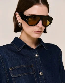 LEA CROP DENIM SHIRT