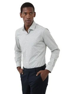 LEAF PRINT STANDARD CUFF SLIM SHIRT