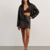 LEATHER MINI SKIRT