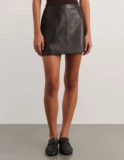 LEATHER MINI SKIRT