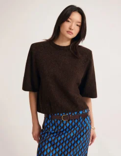 LEETA WOOL KNITTED T SHIRT