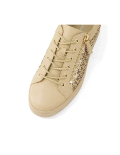 Lelah Zip Detail Leopard Panel Trainers