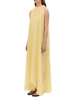 LEMON CHIFFON EFFUSE DRESS
