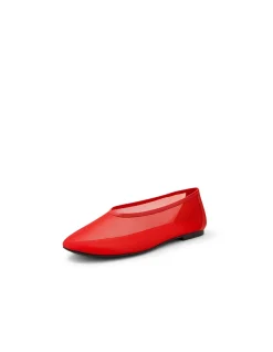 LENNEN Mesh Detail Ballet Flats