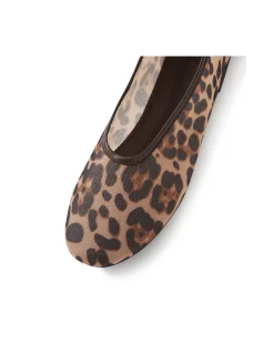 Lennen Mesh Leopard Print Ballet Flats