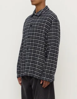 Leo Check Long Sleeve Shirt True Navy/Cream