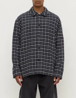 Leo Check Long Sleeve Shirt True Navy/Cream